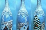 Декупаж на новогодишно шампанско